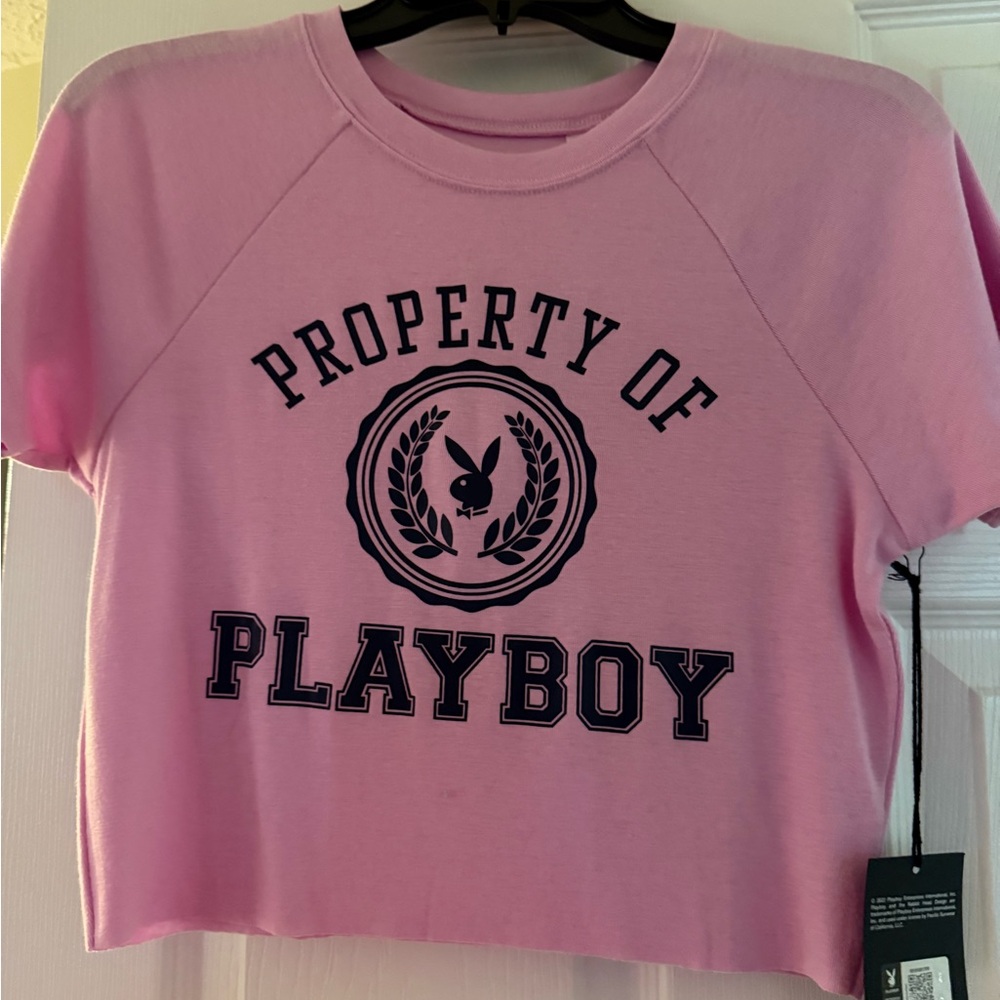 PLAYBOY Light Pink Graphic Tee